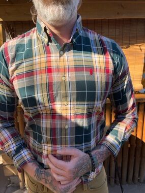 🦆 Vintage 80s /90s Ralph Lauren Plaid Button Down